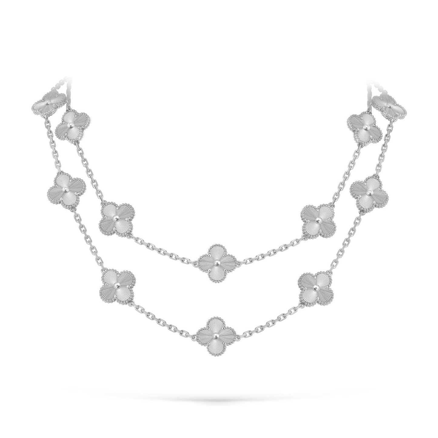 [Favorite]KLASSISCHE GLÜCKSSCHWEINCHEN-HALSKETTE MIT 20 MOTIVEN AUS WEISSGOLD
