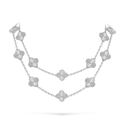 [Favorite]KLASSISCHE GLÜCKSSCHWEINCHEN-HALSKETTE MIT 20 MOTIVEN AUS WEISSGOLD
