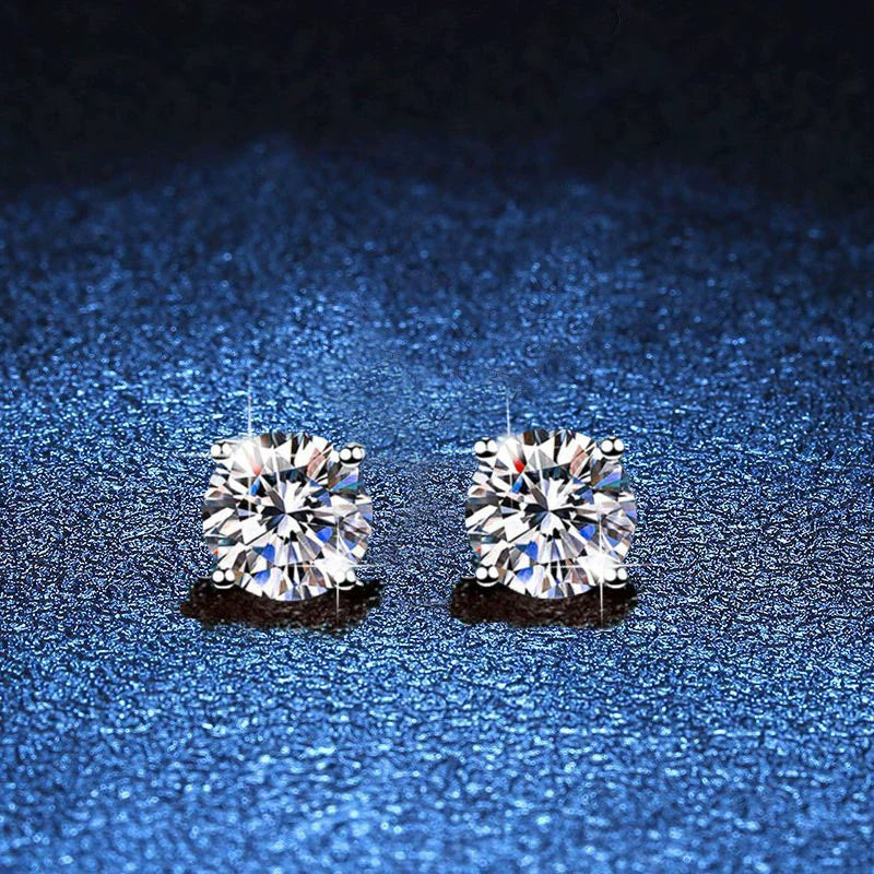 [Favorite]FOUR-PRONG MOISSANITE EARRINGS