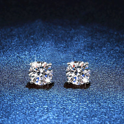[Favorite]FOUR-PRONG MOISSANITE EARRINGS
