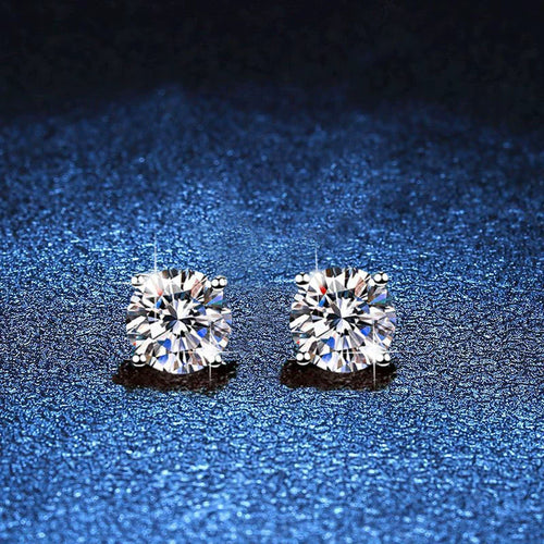 [Favorite]FOUR-PRONG MOISSANITE EARRINGS