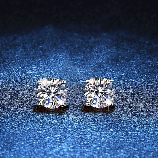 [Favorite]FOUR-PRONG MOISSANITE EARRINGS