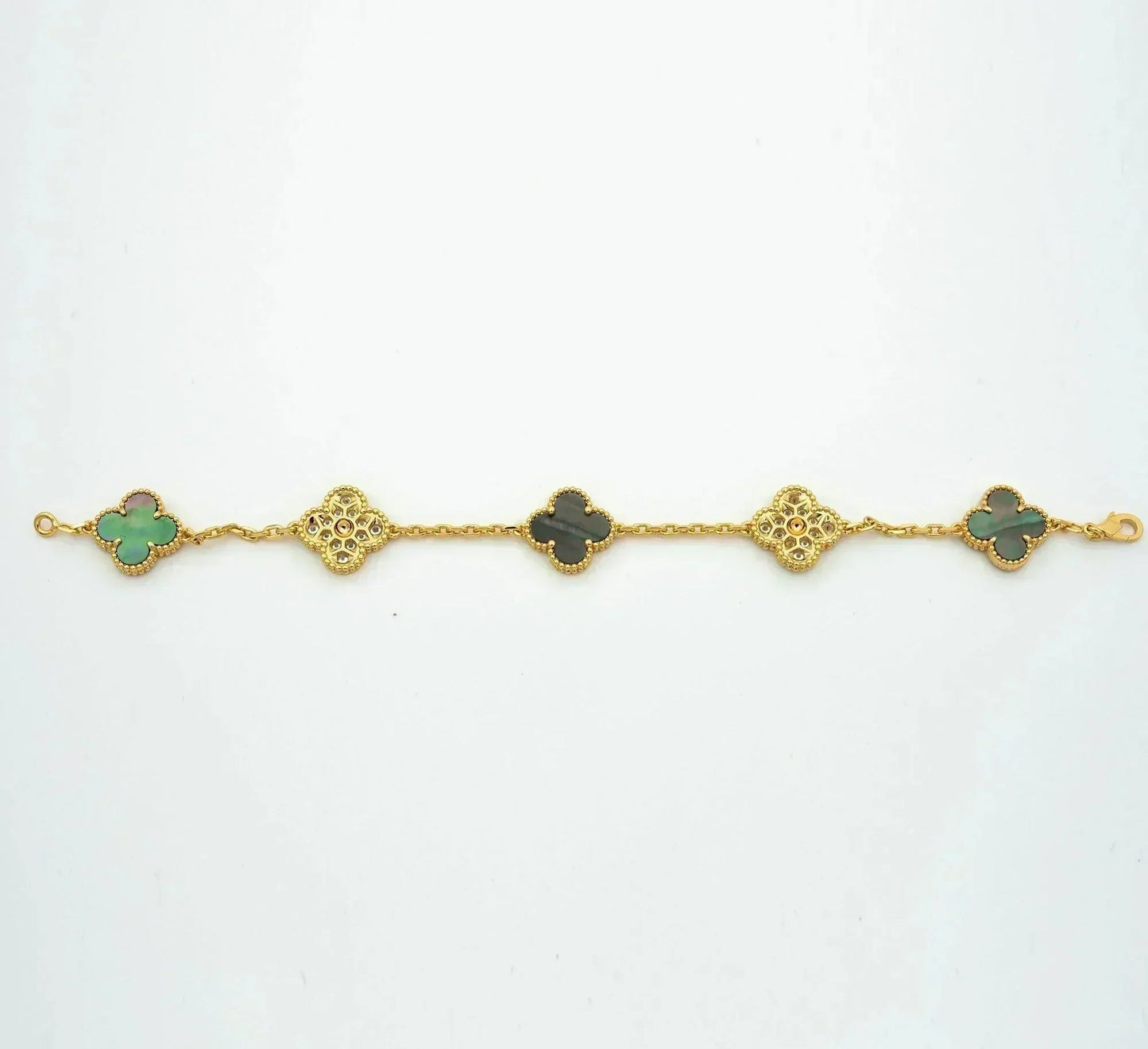 [Favorite]LUCKY CLOVER 5-MOTIF BRACELET - GREY MOTHER-OF-PEARL COLLECTION