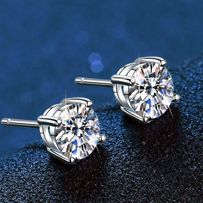 [Favorite]FOUR-PRONG MOISSANITE EARRINGS