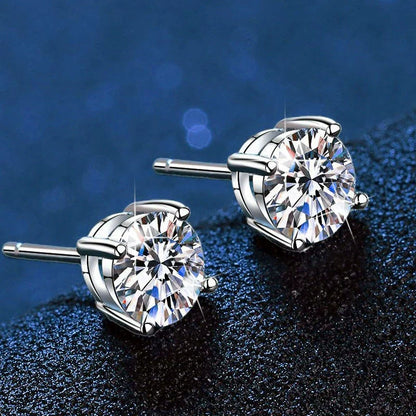 [Favorite]FOUR-PRONG MOISSANITE EARRINGS