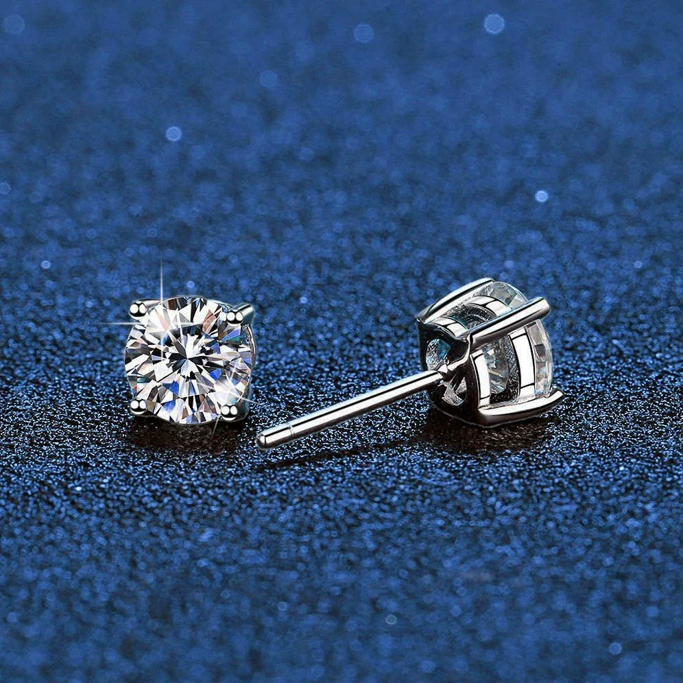 [Favorite]FOUR-PRONG MOISSANITE EARRINGS