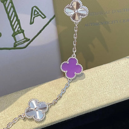[Favorite]LUCKY CLOVER 5-MOTIF BRACELET - VIOLET COLLECTION