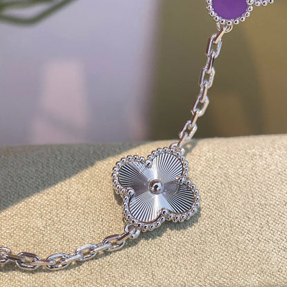 [Favorite]LUCKY CLOVER 5-MOTIF BRACELET - VIOLET COLLECTION