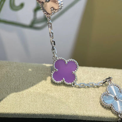 [Favorite]LUCKY CLOVER 5-MOTIF BRACELET - VIOLET COLLECTION