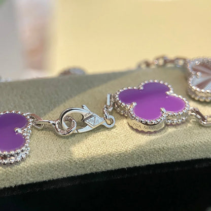 [Favorite]LUCKY CLOVER 5-MOTIF BRACELET - VIOLET COLLECTION