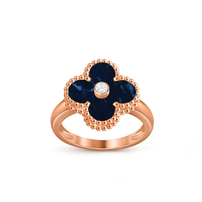 [Liebling]GLÜCKSKLEE DIAMANT-AKZENT ROSÉGOLD-RING KOLLEKTION