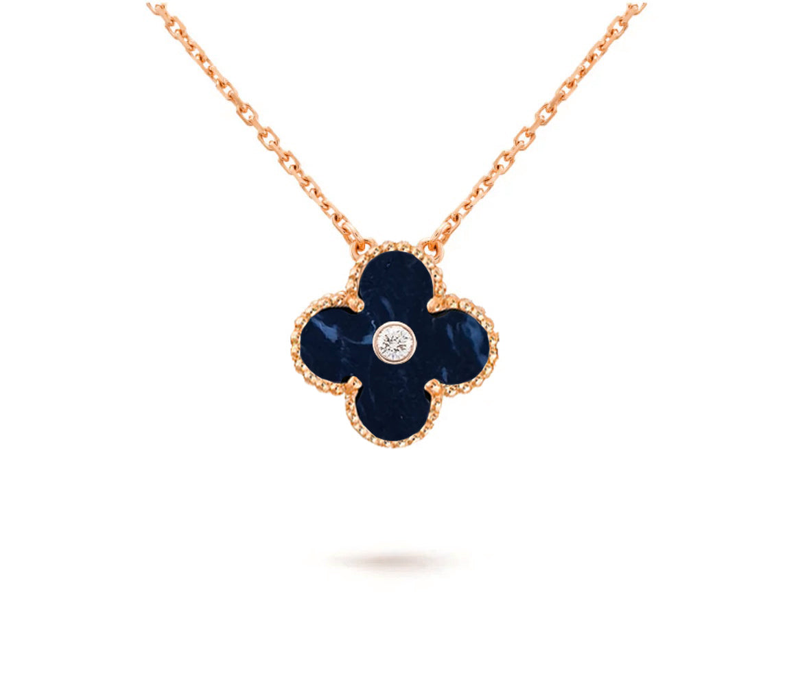 [Favorit]15MM KLEEBLUMEN-DIAMANTANHÄNGER-HALSKETTENKOLLEKTION
