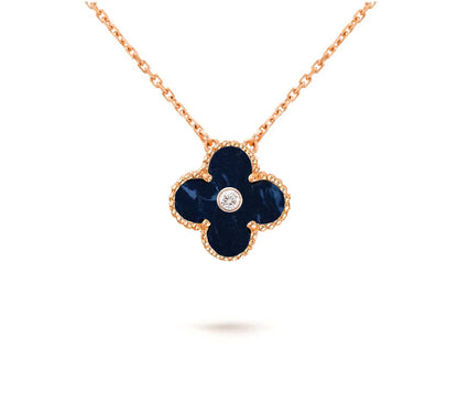 [Favorit]15MM KLEEBLUMEN-DIAMANTANHÄNGER-HALSKETTENKOLLEKTION