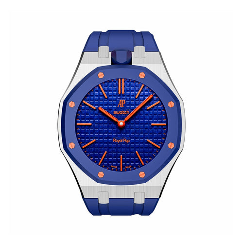 Royal Oak Pop Gehäuse aus schwarzem Edelstahl & Silikonarmband