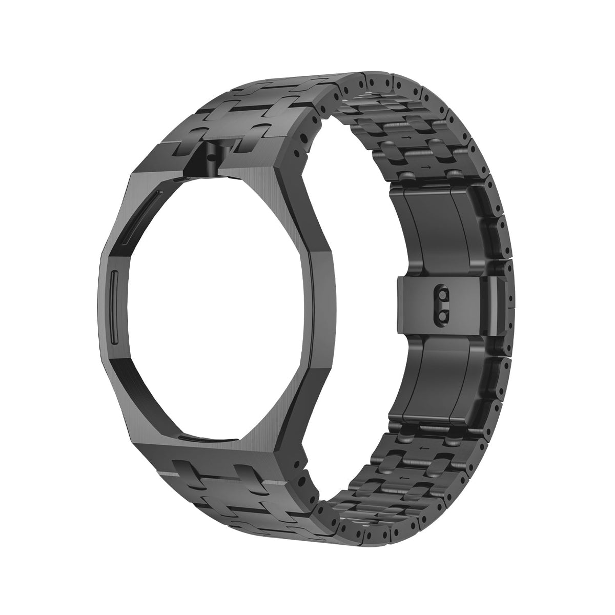 Royal Oak Pop Gehäuse aus schwarzem Edelstahl & Silikonarmband