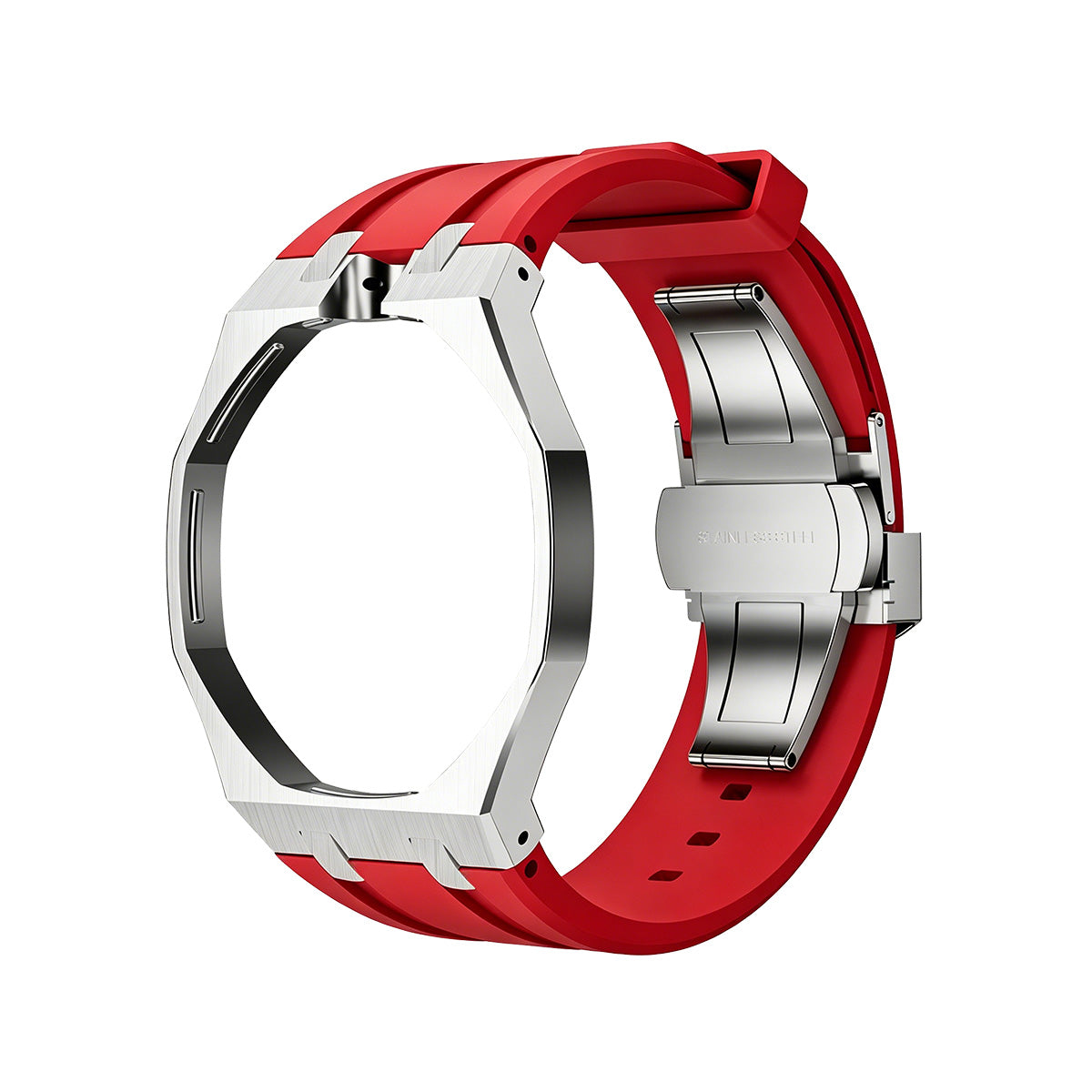 [Favorite]OAK POP RED STEEL SILICONE STRAP