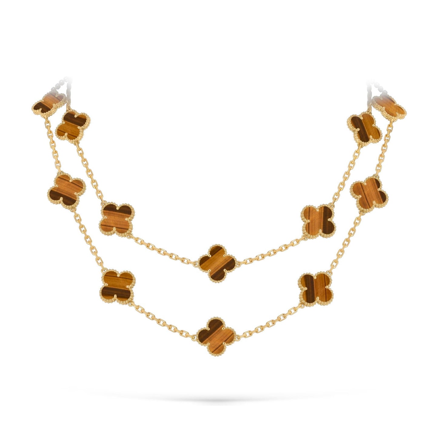 [Favorite]CLASSIC 20-MOTIF LUCKY CLOVER LONG NECKLACE GOLD COLLECTION
