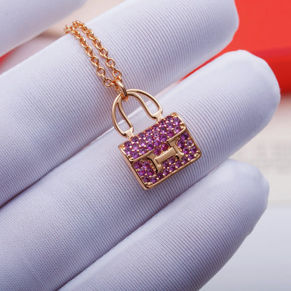[Favorite]CONSTANCE PEDANT PURPLE DIAMOND NECKLACE