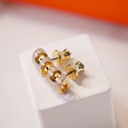 [Favorite]MINI POP H GOLD EARRINGS GREY