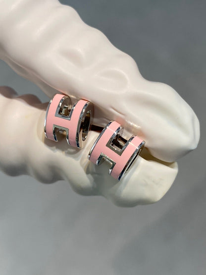[Favorite]MINI POP H SILVER EARRINGS PINK