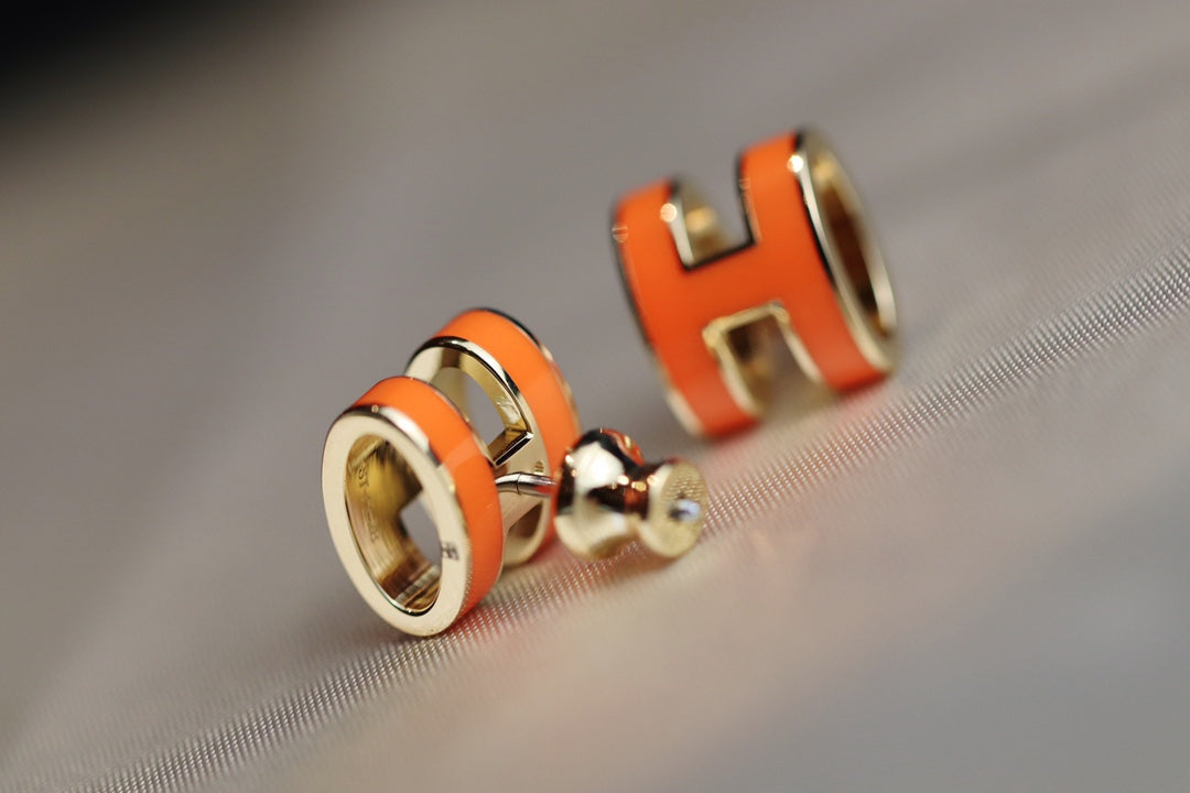 [Favorite]MINI POP H EARRINGS ORANGE