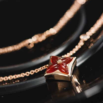[Favorite]STAR NECKLACE ROSE GOLD 1 DIAMOND
