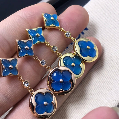 [Favorite]STAR AND SUN AGATE DIAMOND EARRINGS