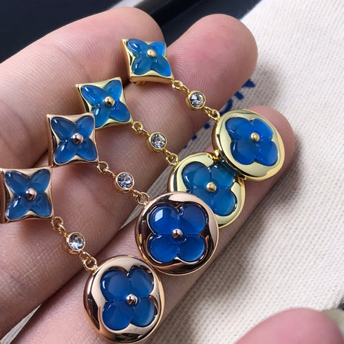 [Favorite]STAR AND SUN AGATE DIAMOND EARRINGS