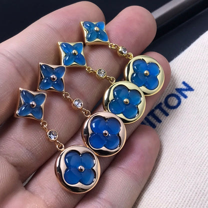 [Favorite]STAR AND SUN AGATE DIAMOND EARRINGS