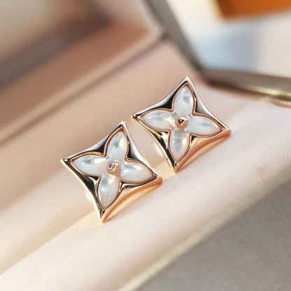 [Favorite]STAR MOP ROSE GOLD EARRINGS