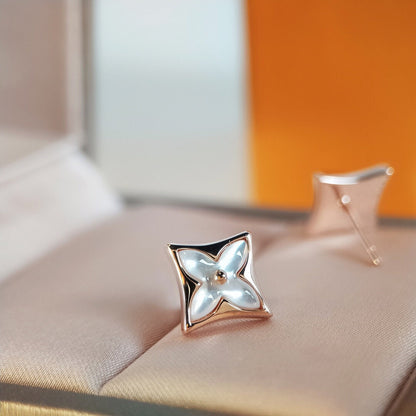 [Favorite]STAR MOP ROSE GOLD EARRINGS