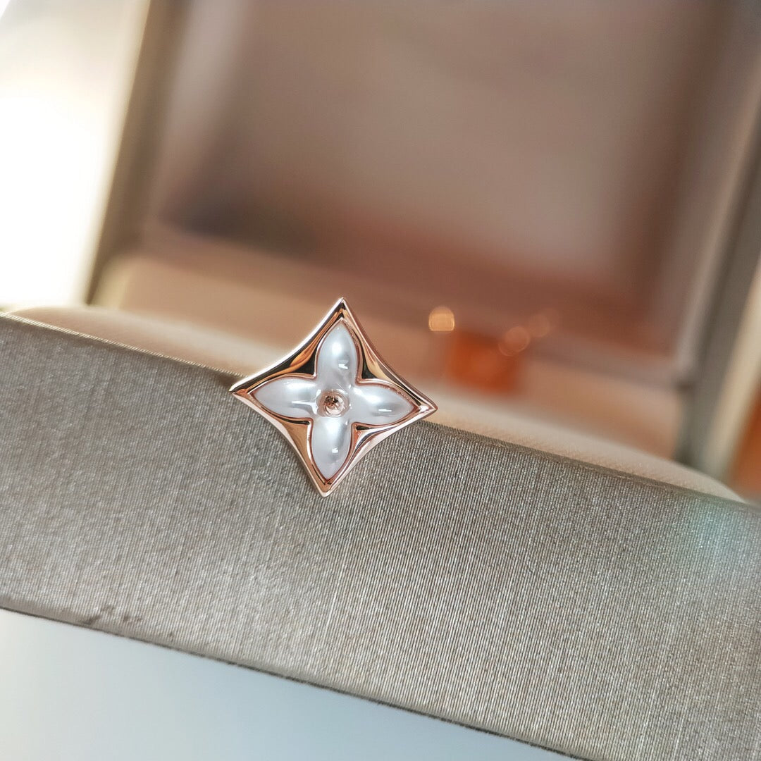 [Favorite]STAR MOP ROSE GOLD EARRINGS