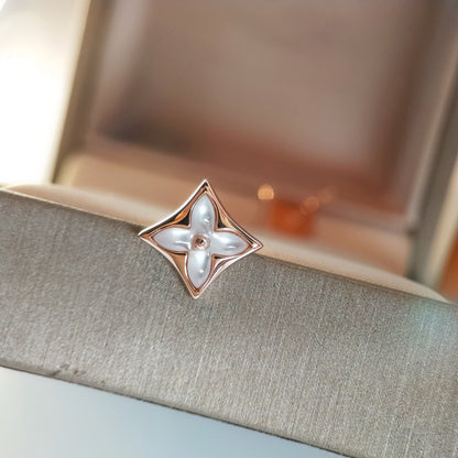 [Favorite]STAR MOP ROSE GOLD EARRINGS