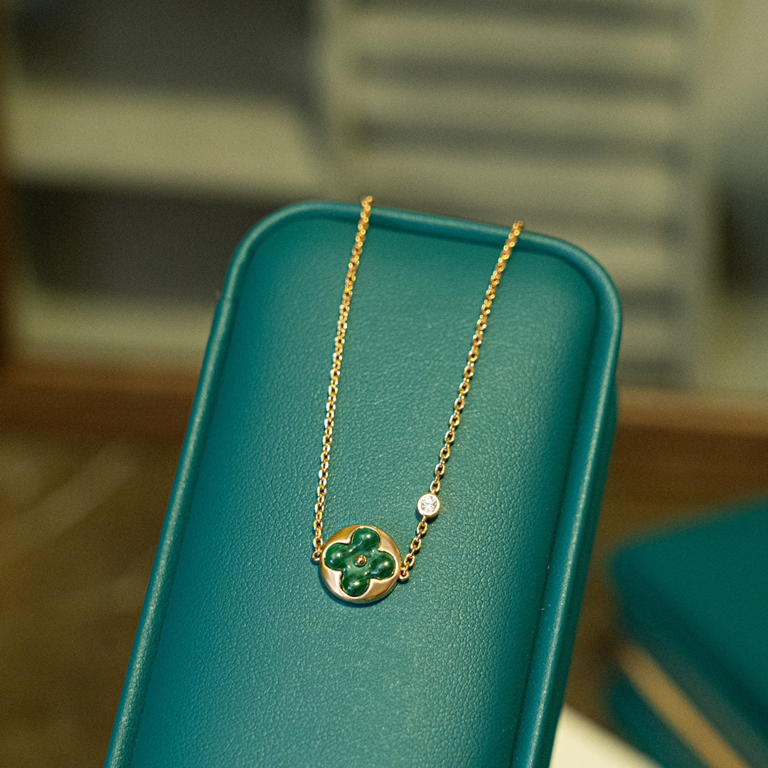 [Favorite]SUN MALACHITE 1 DIAMOND ROSE GOLD BRACELET