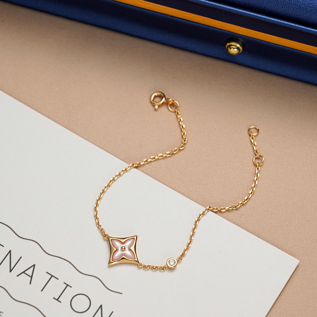 [Favorite]STAR 1 DIAMOND ROSE GOLD BRACELET
