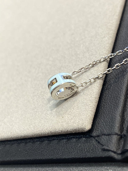 [Favorite]POP H LIGHT BLUE NECKLACE