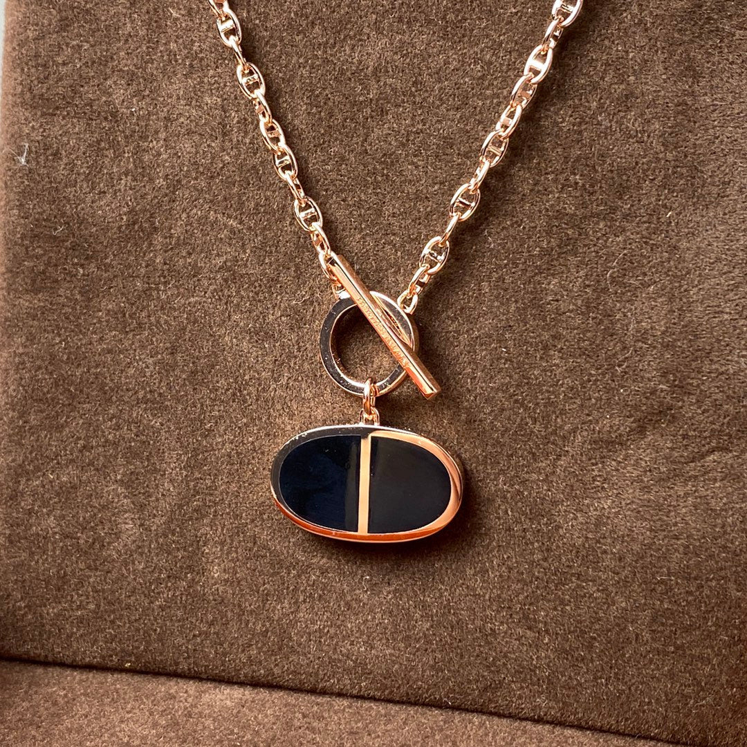 [Favorite]CHAINE VERSO BLACK CERAMIC NECKLACE
