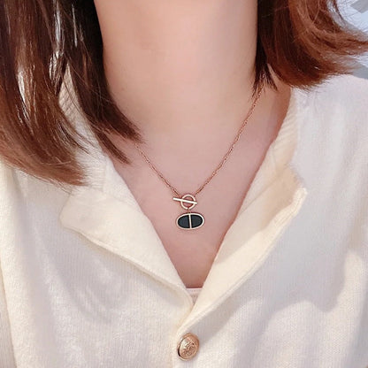 [Favorite]CHAINE VERSO BLACK CERAMIC NECKLACE
