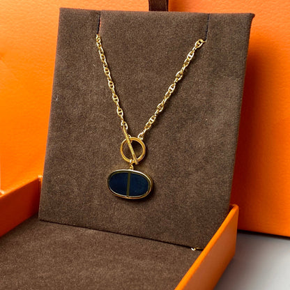 [Favorite]CHAINE VERSO BLACK CERAMIC NECKLACE