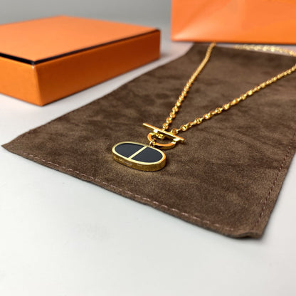 [Favorite]CHAINE VERSO BLACK CERAMIC NECKLACE