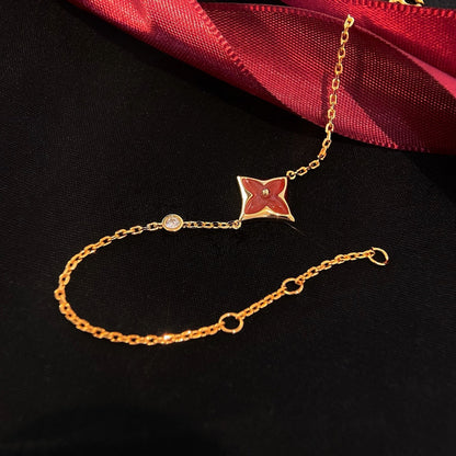 [Favorit]COLOR STAR CARNELIAN ROSÉGOLD DIAMANTARMBAND