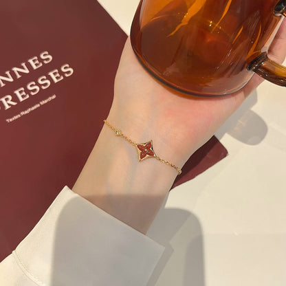 [Favorit]COLOR STAR CARNELIAN ROSÉGOLD DIAMANTARMBAND