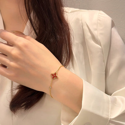 [Favorit]COLOR STAR CARNELIAN ROSÉGOLD DIAMANTARMBAND