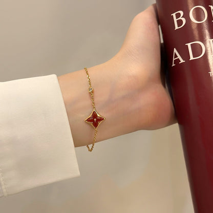 [Favorit]COLOR STAR CARNELIAN ROSÉGOLD DIAMANTARMBAND