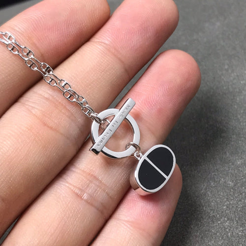 [Favorite]CHAINE VERSO BLACK CERAMIC  NECKLACE
