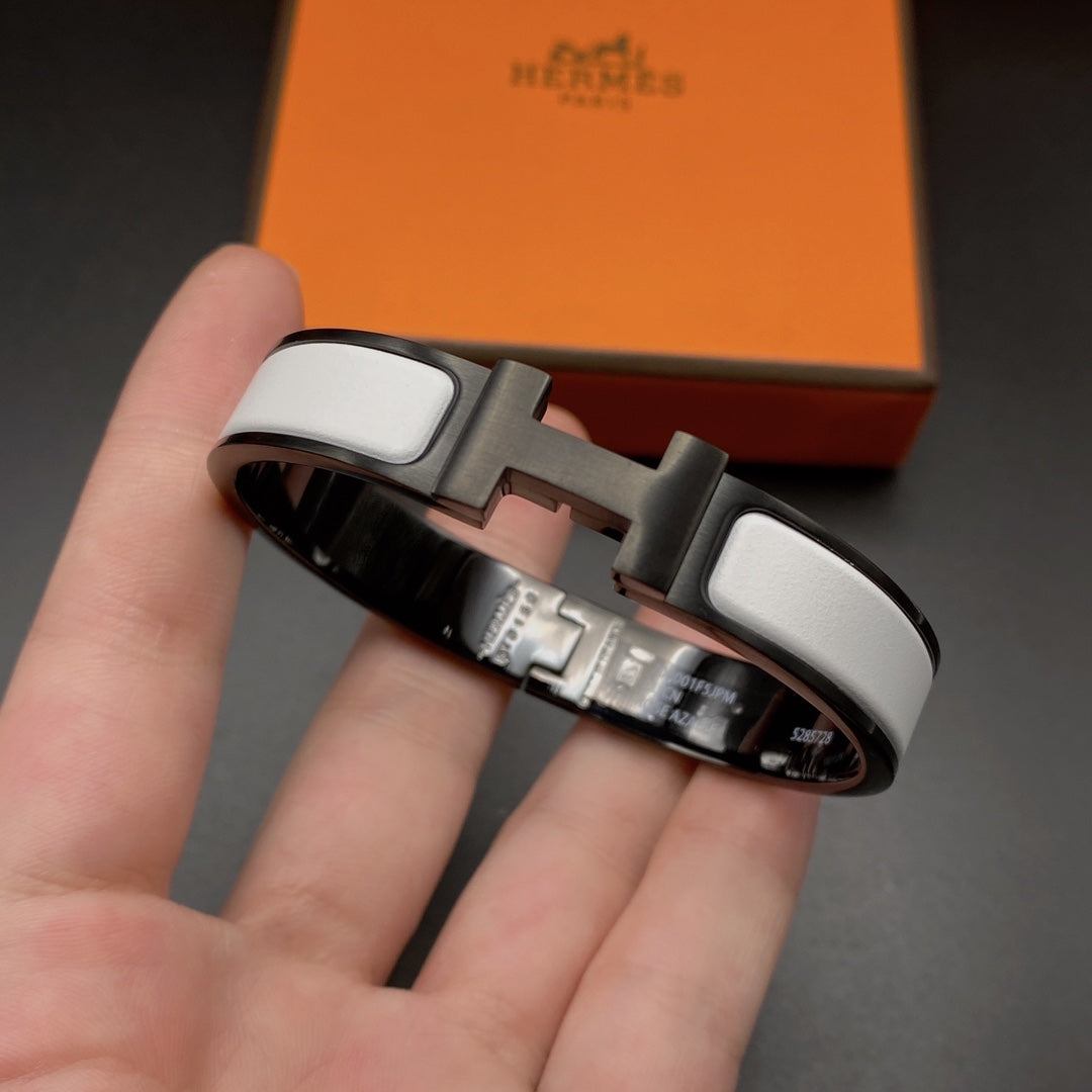 [Favorite]H BRACELET 12MM BLACK WHITE CERAMIC