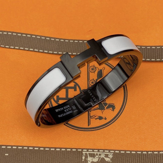 [Favorite]H BRACELET 12MM BLACK WHITE CERAMIC