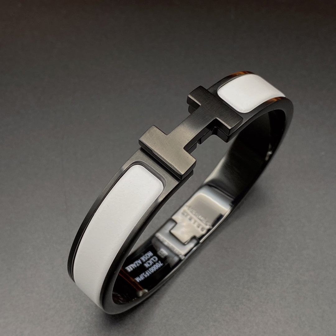 [Favorite]H BRACELET 12MM BLACK WHITE CERAMIC
