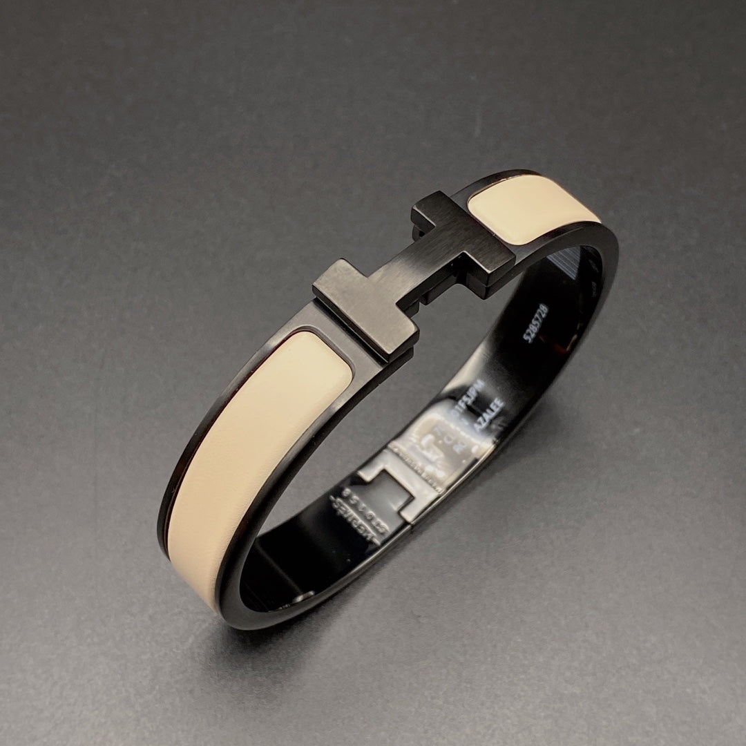 [Favorit]H ARMBAND 12MM SCHWARZ BEIGE KERAMIK