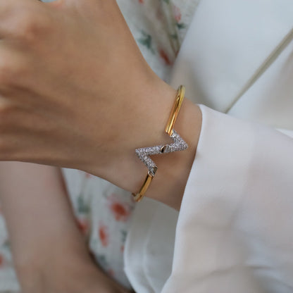 [Favorite]VOLTE UPSITE DOWN GOLD DIAMOND BRACELET